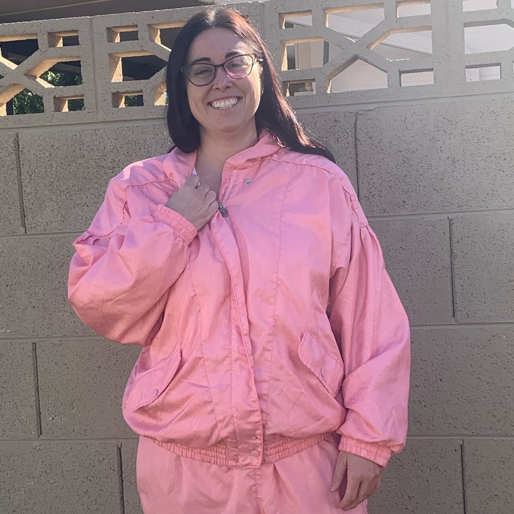 1980s Vintage Pink Golden Girls Tracksuit  Large